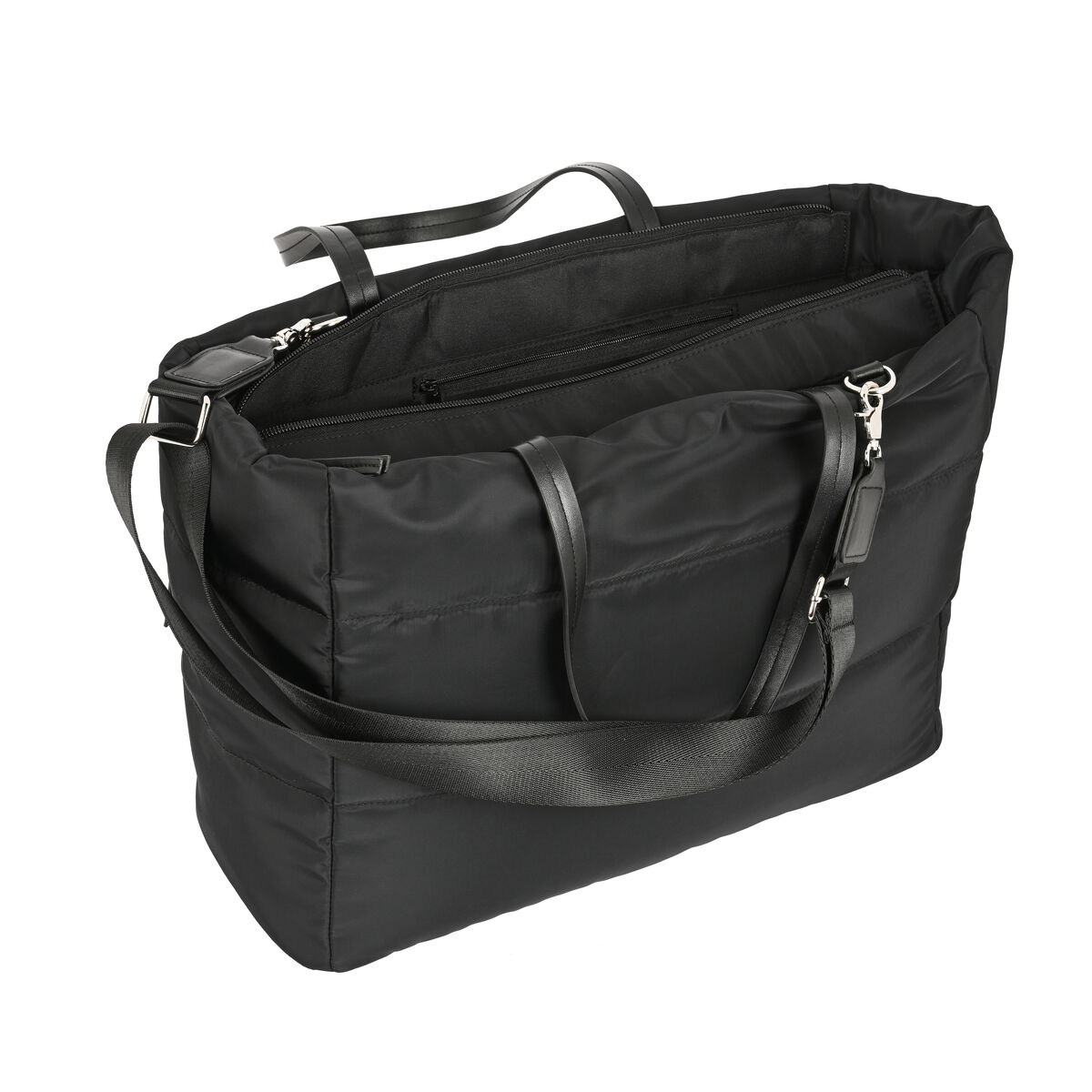 Bolsa Moos Negro Acolchoado Preto (54 x 31 x 17 cm)